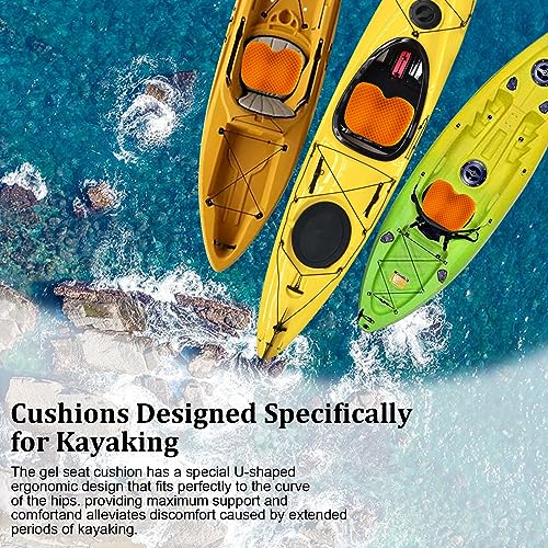 Image of NEW-Vi Anti-Slip Kayak Seat Cushion - Waterproof Thicken Gel Boat Kayak Canoe Rowing Stadium Pad for Sit in Kayak Chair Kayak Accessories Equipment Gear for Fishing Kayak