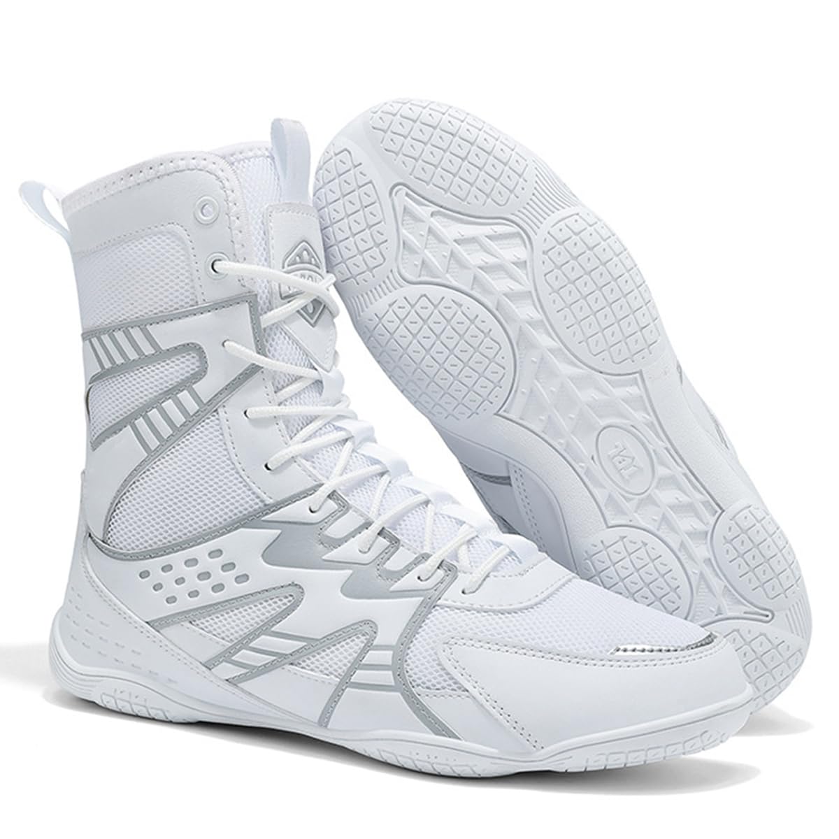 SDEQA Scarpe da Boxe Uomo Scarpe Wrestling Pugilato High Top per Combattimento Bodybuilding Sollevamento Pesi Arti Marziali