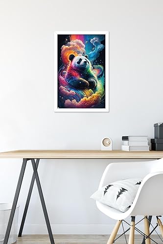 Miniatura 15 de Trends International Wumples - Póster de pared de panda neón cósmico, 22.37 x 34.00 pulgadas, versión premium sin marco