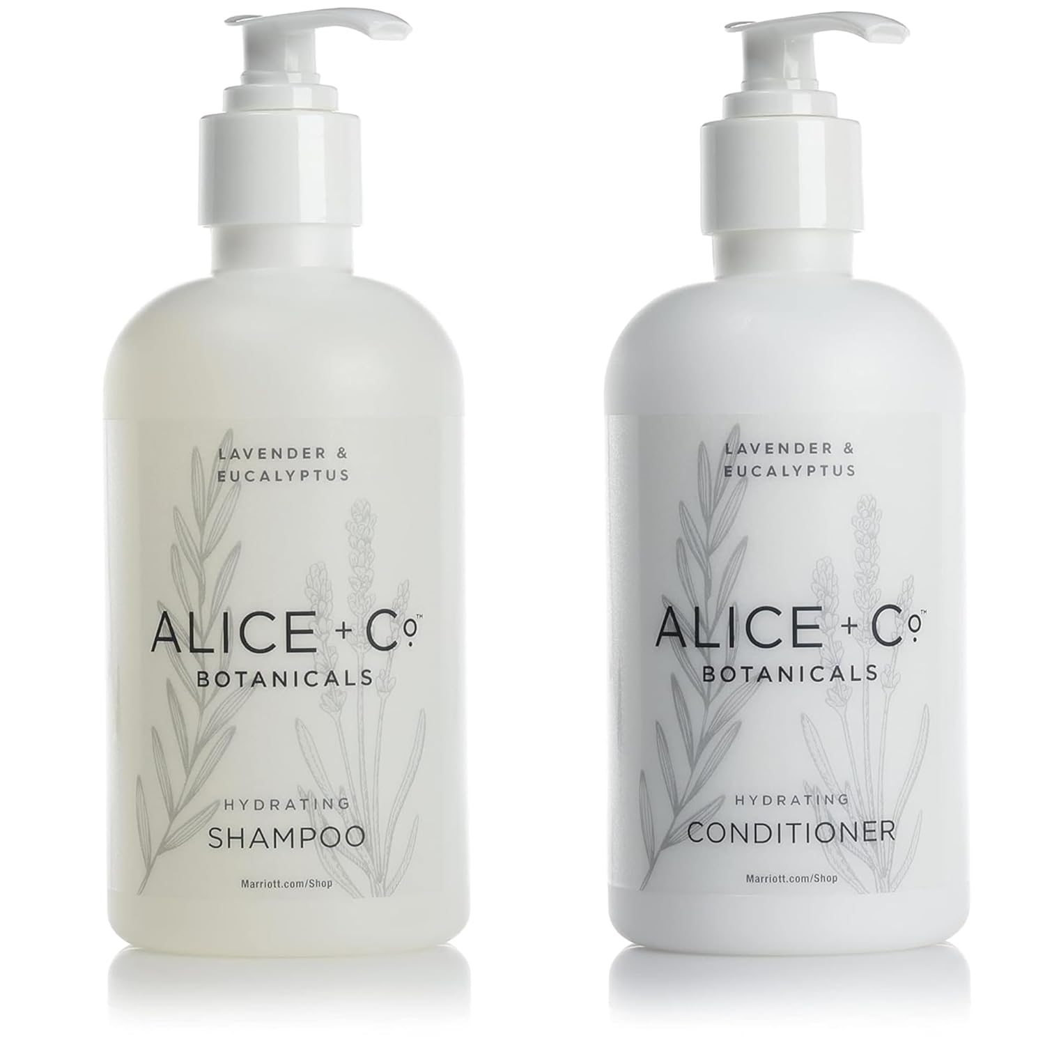 Shampoo & Conditioner - Fairfield by Marriott Hotel Bath Amenities - Lavender & Eucalyptus - 8.5 oz Bottles - Hair Care Set