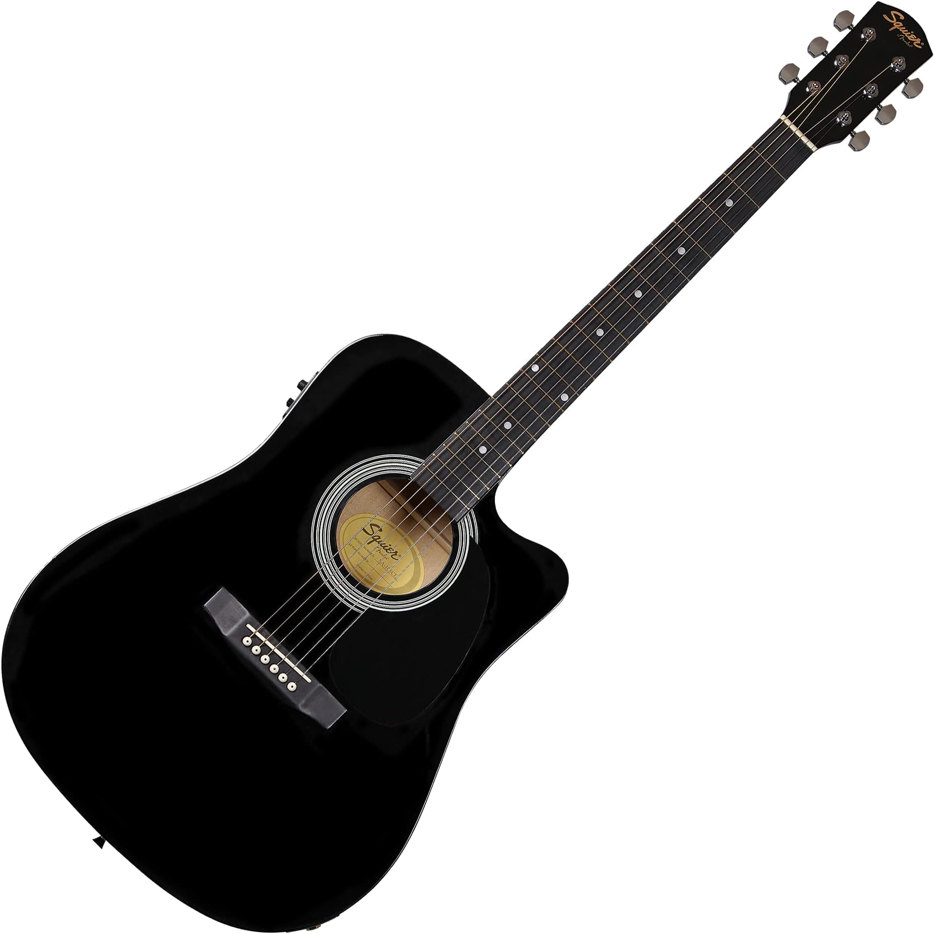 Fender SA-105CE Squier Acoustic Guitar - Black