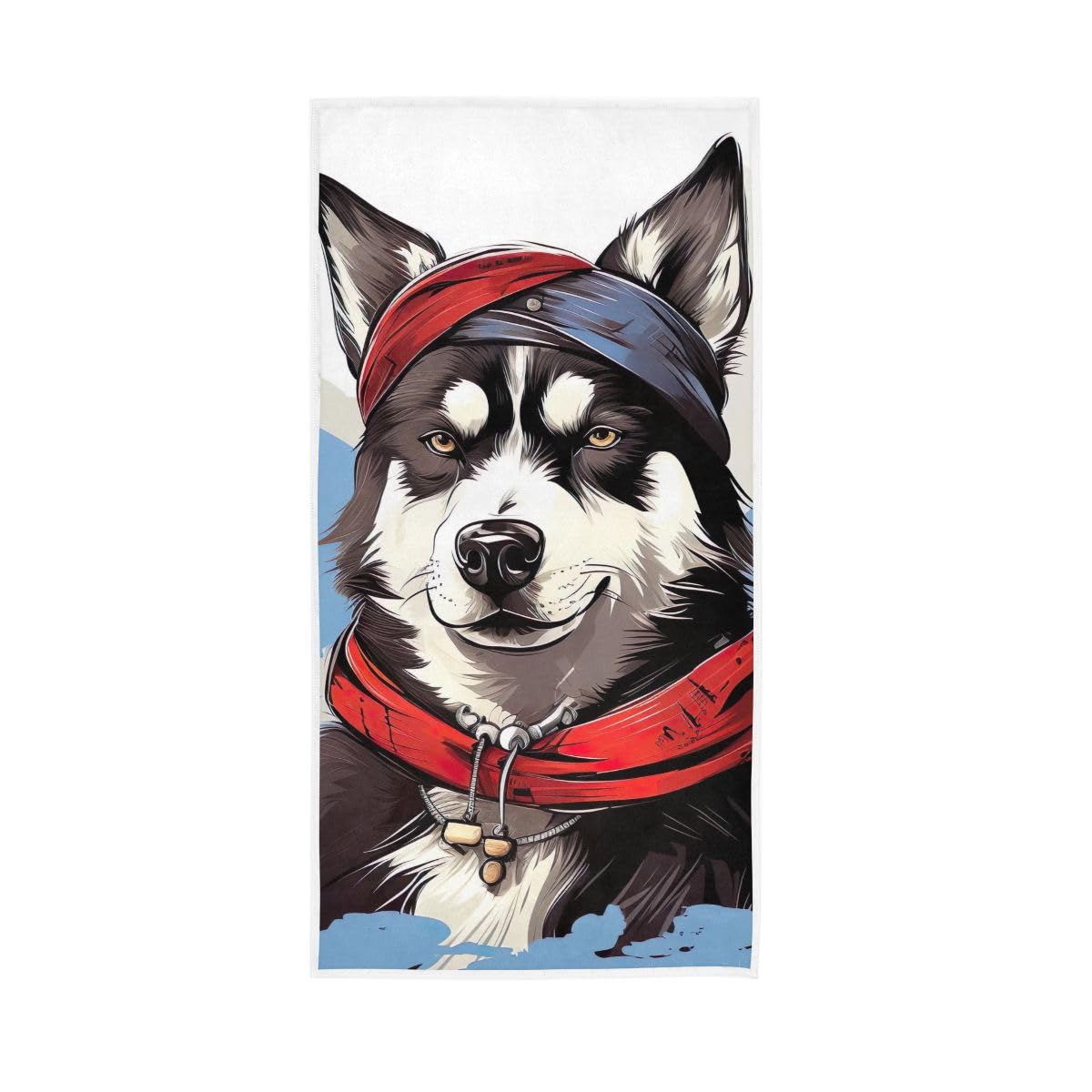 HUYGD Dog with Red Bandana Hand Towel, Hand Towels for Bathroom Clearance 15 x 30 Inches