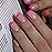 Hot Pink French Tip Press on Nails Short Square Nails Press ons French Tip Glue on Nails for Women DIY Acrylic French Nails Short Gel Nails, Natural Thick Extra Short French Fake Nails 30Pcs 15 Sizes