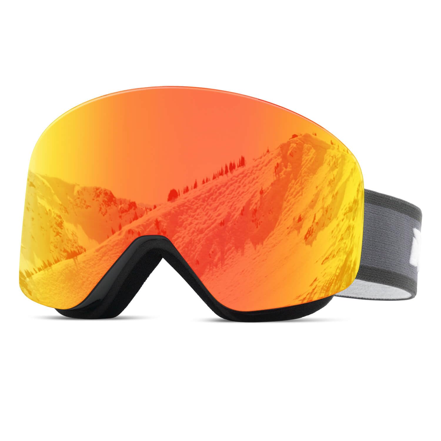 Meeloog Magnetische Skibrille, rahmenlos, austauschbare Gläser, UV-Schutz, Schneebrille, Snowboardausrüstung für Herren, Damen, Jugend