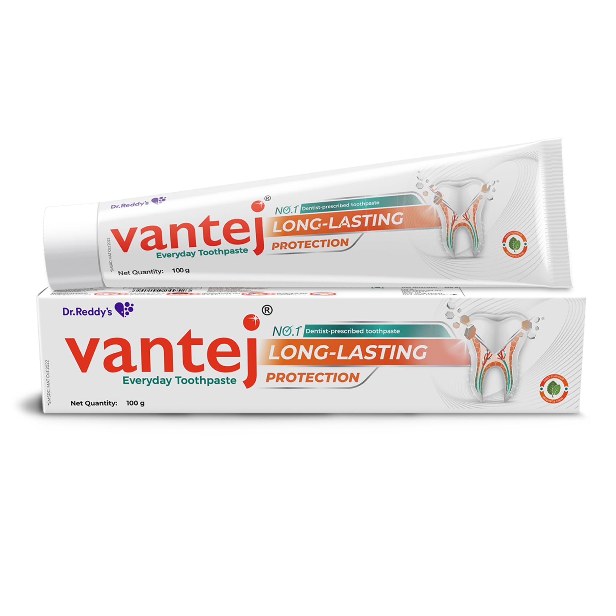 Vantej : Sensitivity Protection Toothpaste| 100 Grams| Gives Long Lasting Sensitivity Protection And Tooth Sensitivity Healing| Dentist Recommended| Desensitizing Toothpaste| Braille Enabled Pack-image-1