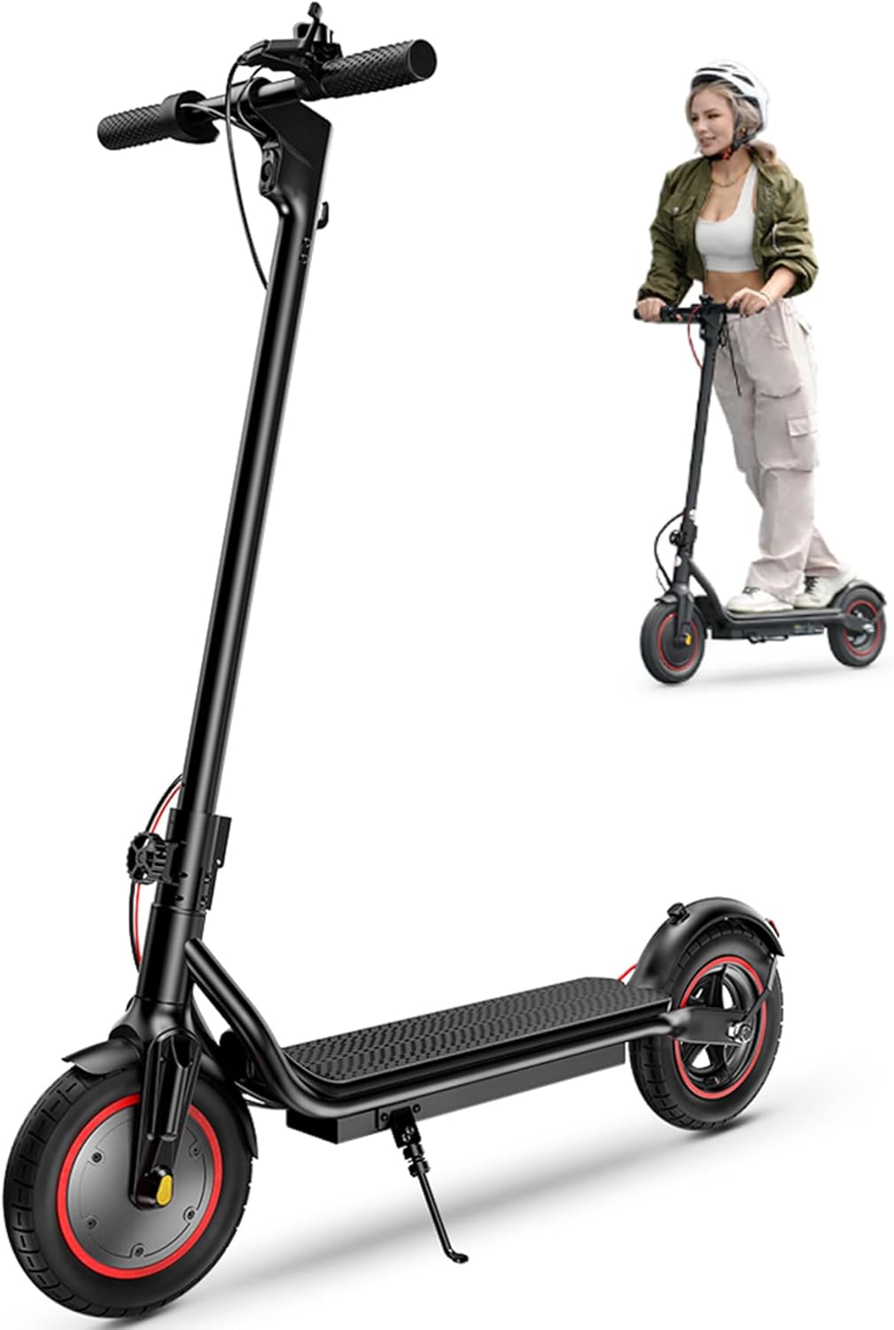Electric Scooter, 23/21 Miles Long Range, 22/18 MPH Top Speed, 650/500/350W Powerful Motor, 10"/8.5" Pneumatic Tires Commuting Scooter,UL Certified Foldable Escooter for Adults and Teens product image