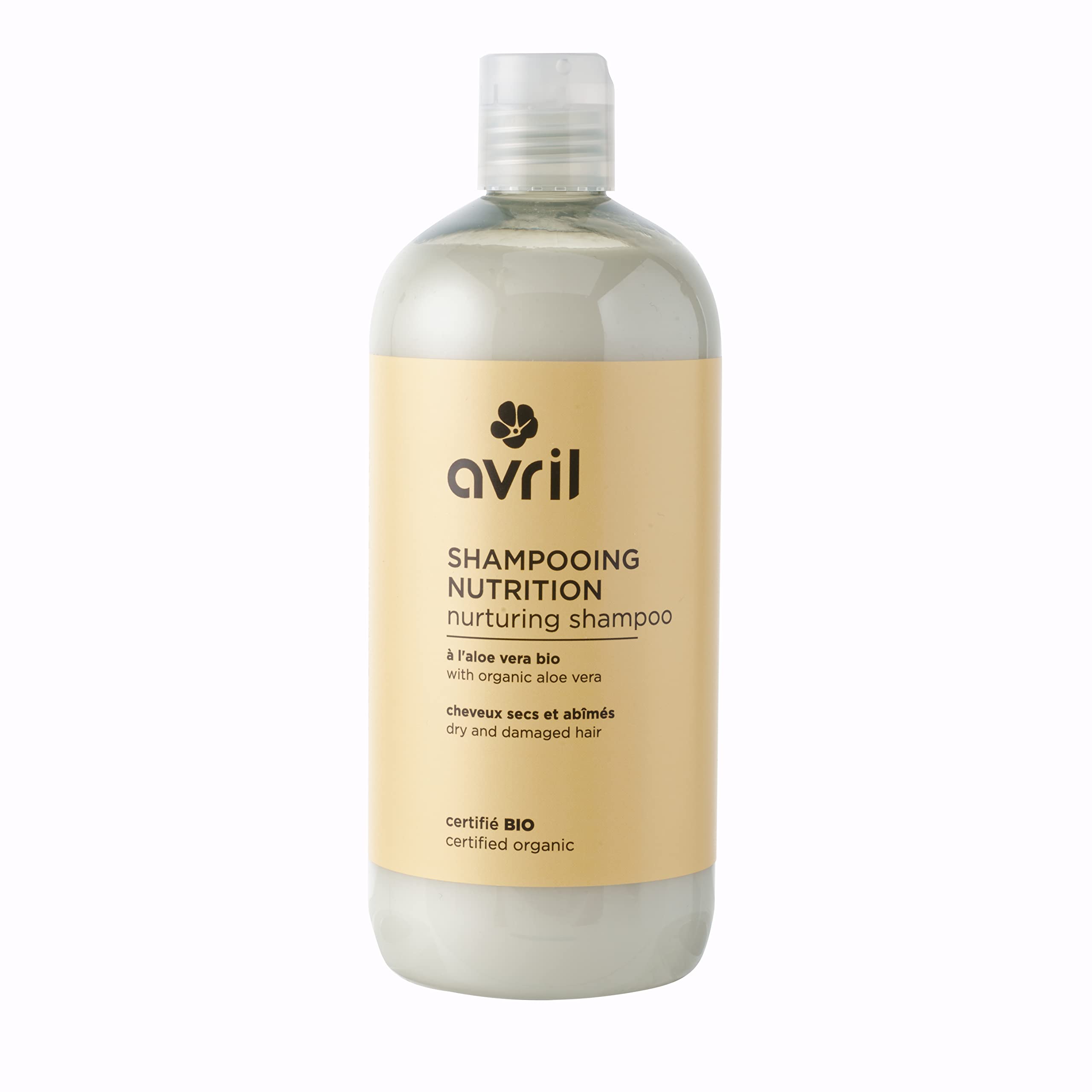 Avril - Shampooing Bio À L'Aloe Vera - Produit Vegan Certifié Ecocert - Fabriqué En France - 500ml