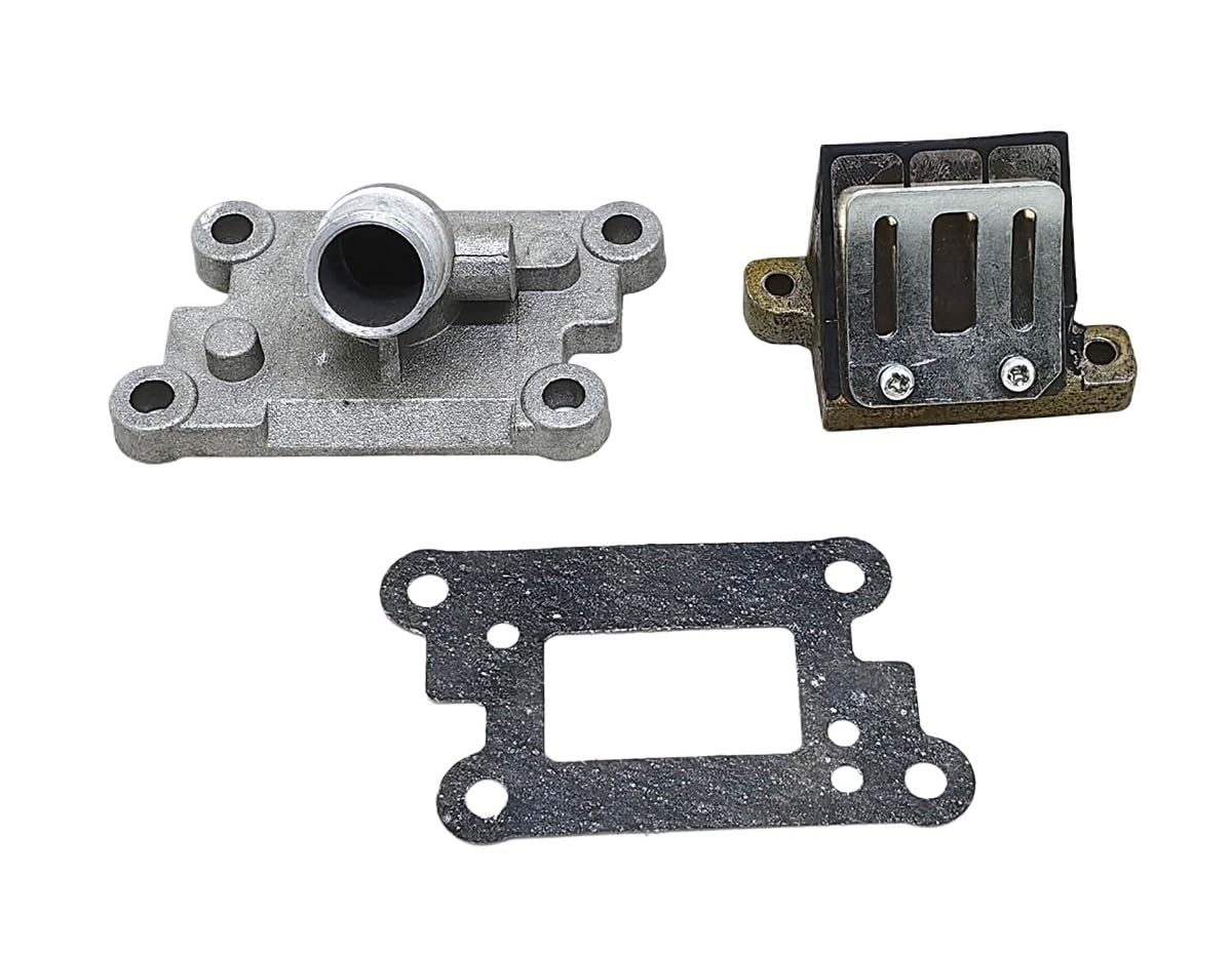 Intake and Valves Suitable for 50CC AC S6E S6T Reed Valve Gasket Manifold Reed Valve(Full Kit)