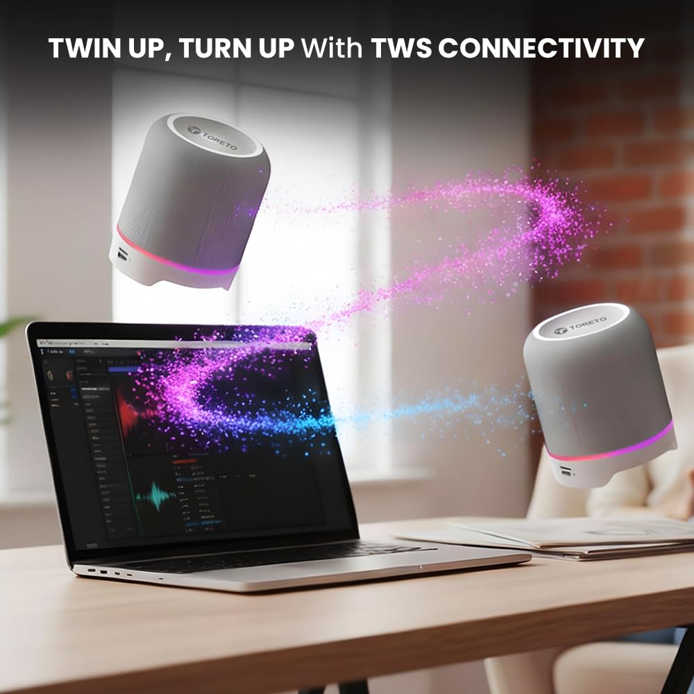 Toreto Twin Magno 16W Magnetic Detachable Portable Bluetooth Speaker - Image 6