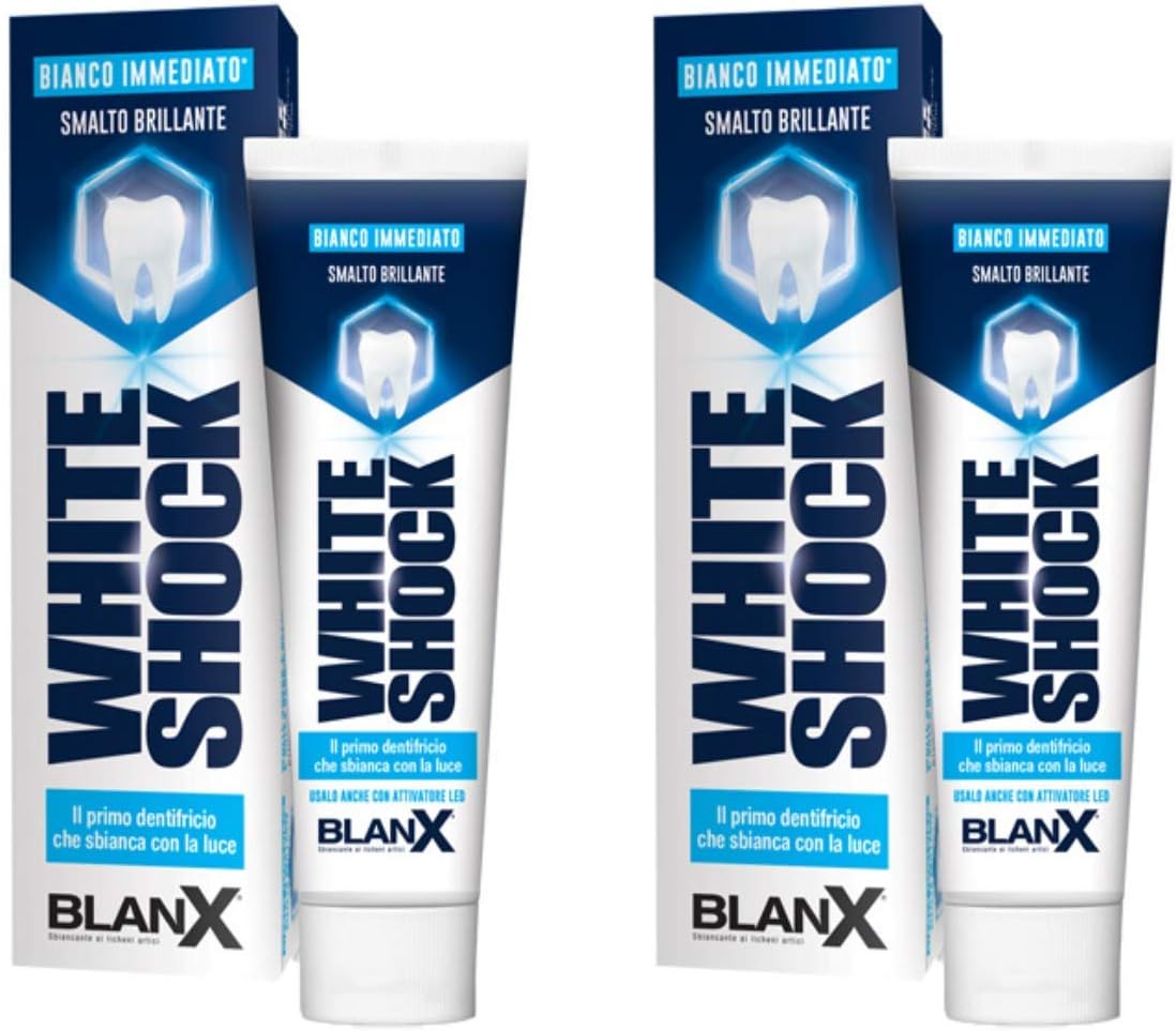 BlanX: "Instant White" Whitening Toothpaste * 2.54 Fluid Ounces (75ml) Tubes (Pack of 2) * [ Italian Import ]