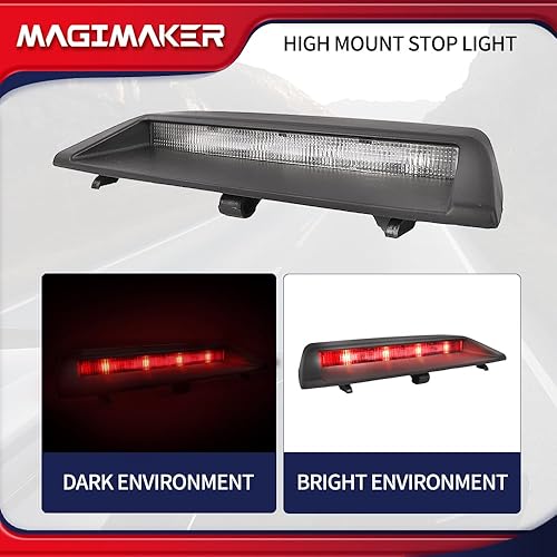Miniatura 3 de Magimaker Luz de freno de montaje alto 26590-9HM1A compatible con Nissan Altima Sedan 2013 2014 2015 2016 2017 2018 trasera LED tercera luz