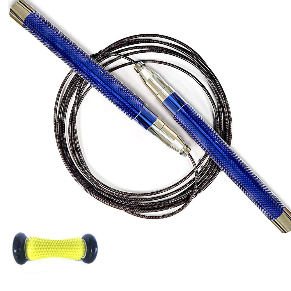 Saltar La Cuerda/Cuerda De Saltar Boxeo, Speed ​​Skipping Rope para acondicionamiento físico, acondicionamiento y pérdida de Grasa. Ideal para Crossfit, Boxeo, MMA, HIIT