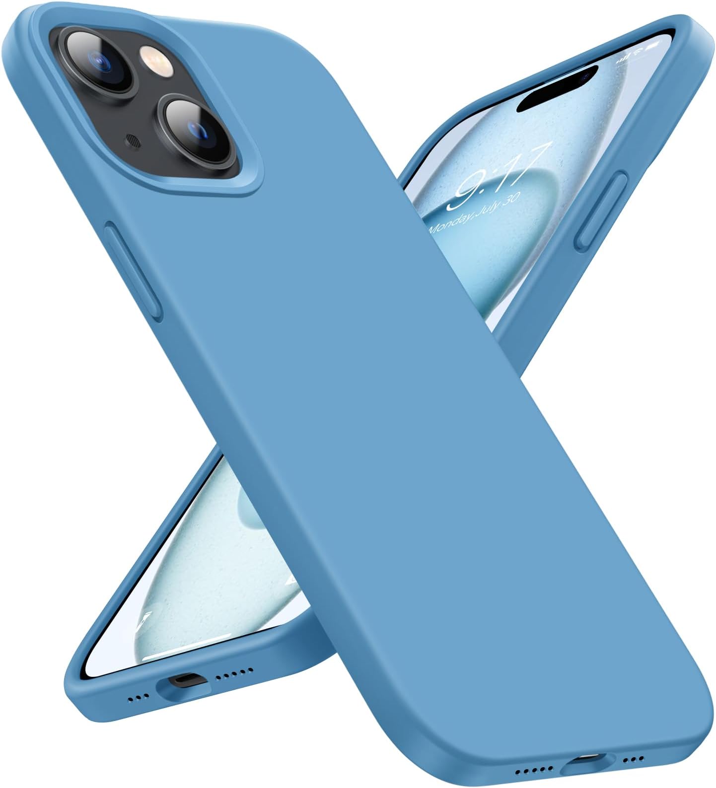 BUYDOT Custodia Per IPhone 15 Pro - Silicone Morbido, 2 Pellicole Temperato, Protezione Militare