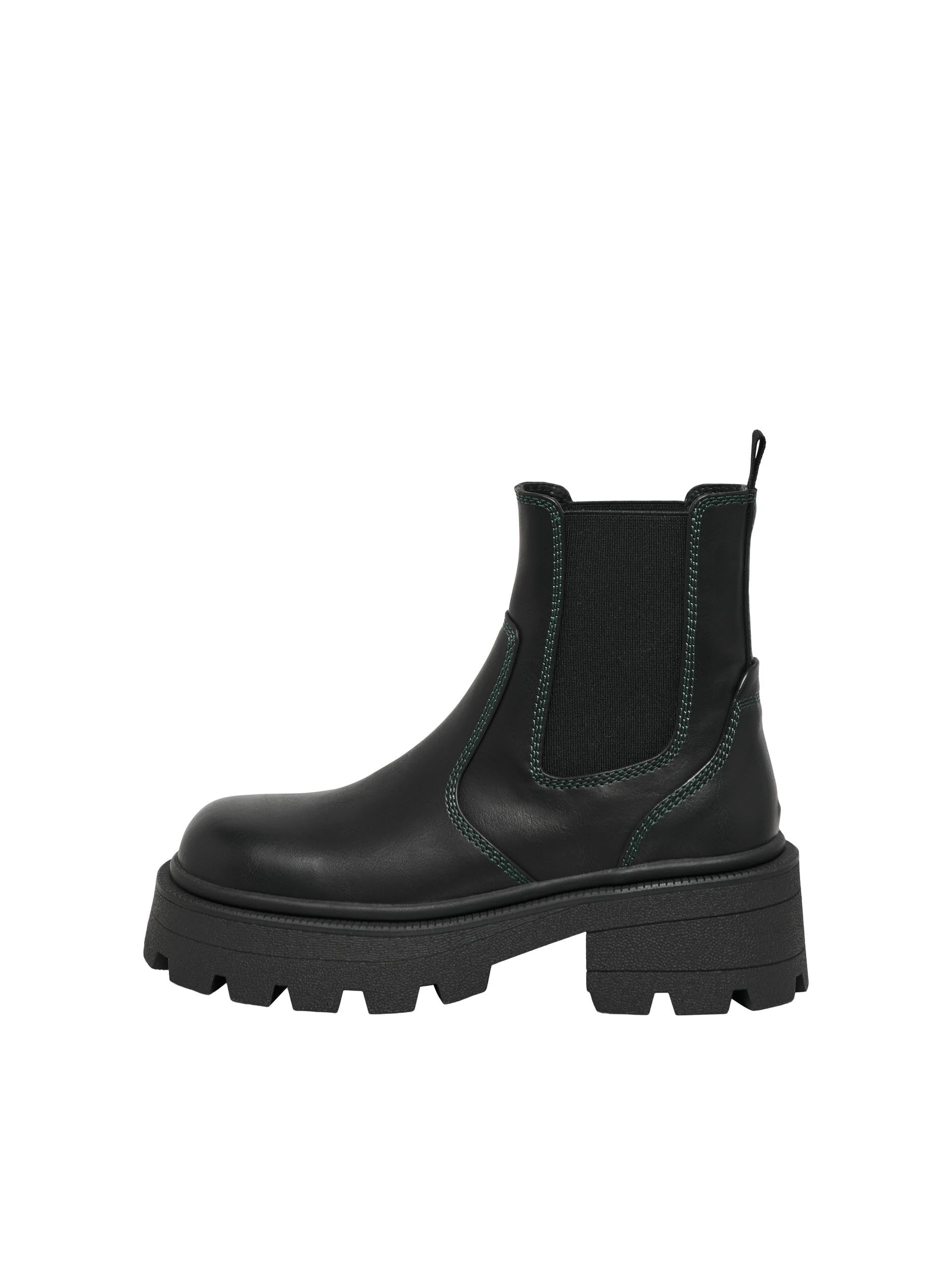 Kadın Onlbanyu-2 Pu Chunky Chelsea Boot Yürüyüş Botu