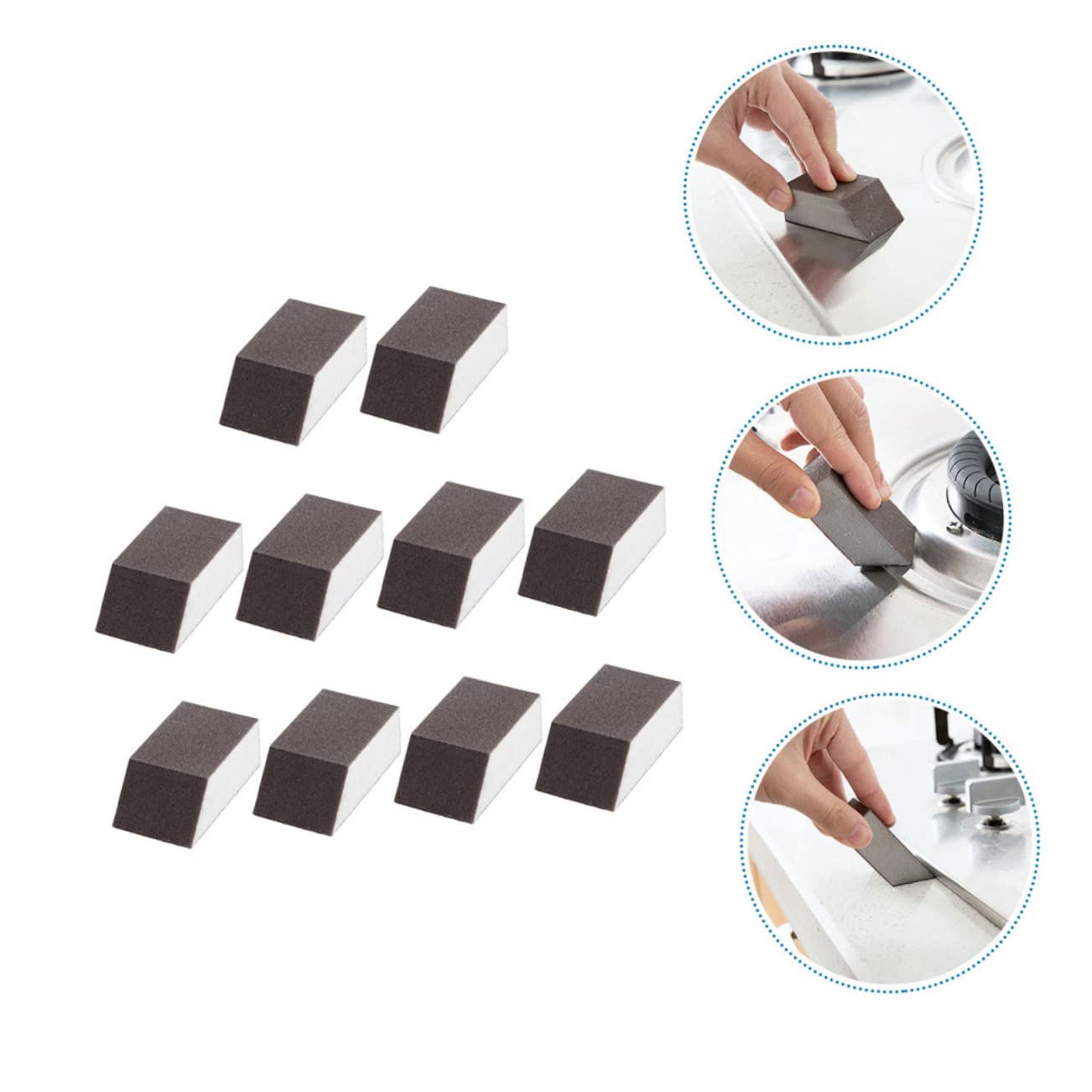 Healeved 30pezzi Spugne Abrasive Multiuso Per Lavaggio Piatti Da Materiale Resistente Per Pulizia Cucina e Rimozione Sporco e Grasso