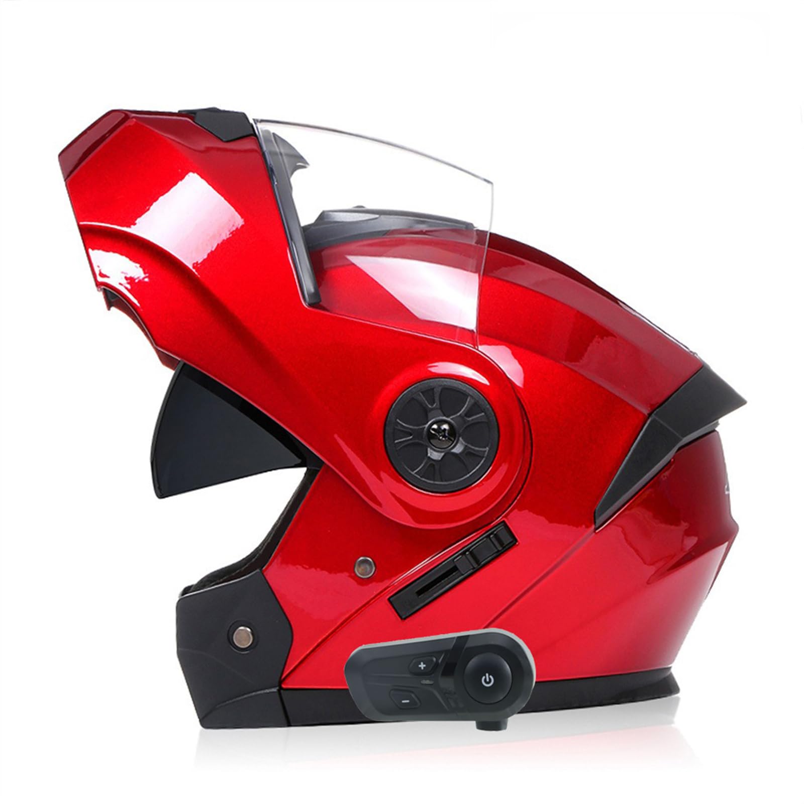 ZHTBATE Bluetooth Motorcycle Full Face Helmet ECE Approved Motorbike ModularRacing Crash Helmet,Motorbike Helmet for Men and Women with Dual Visor Helmet