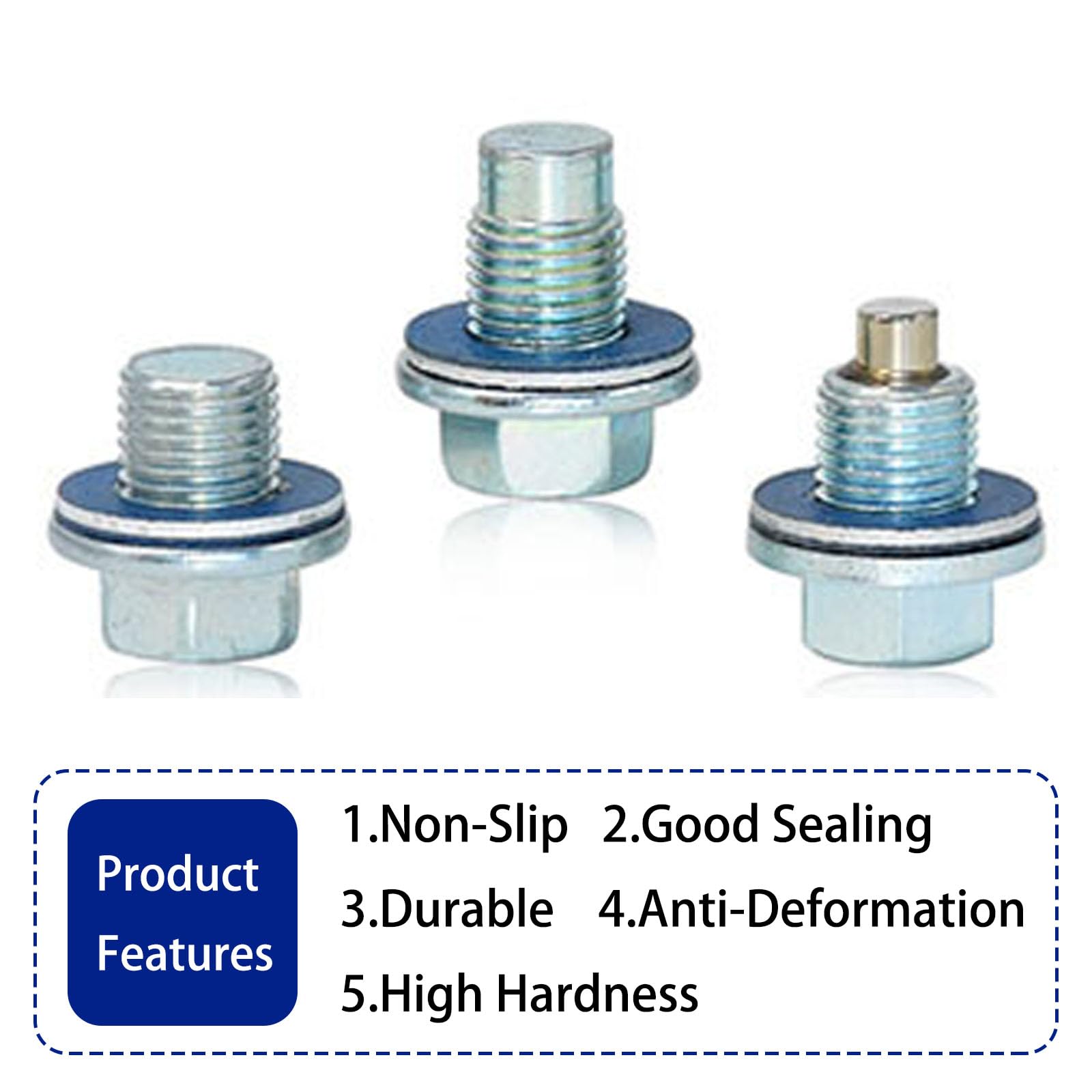 Lot de 100 joints d'étanchéité pour bouchon de vidange d'huile de rondelle plate – Remplacement pour changement de carter moteur automobile, 12 mm, 100 pièces