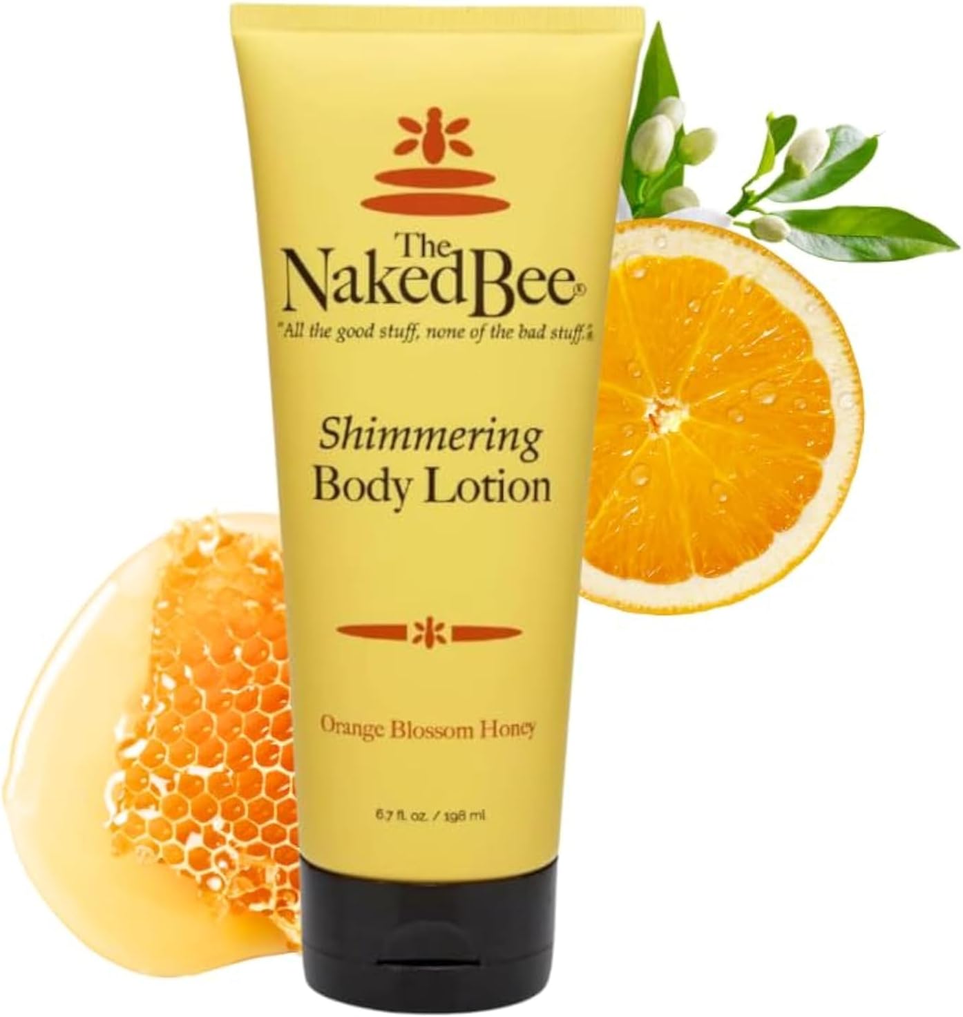 Shimmering Orange Blossom Honey Hand & Body Lotion 6.7oz. for Women. Shimmer Body Lotion, Hydrating Skin Care. Moisturising Shimmer for Hydration.