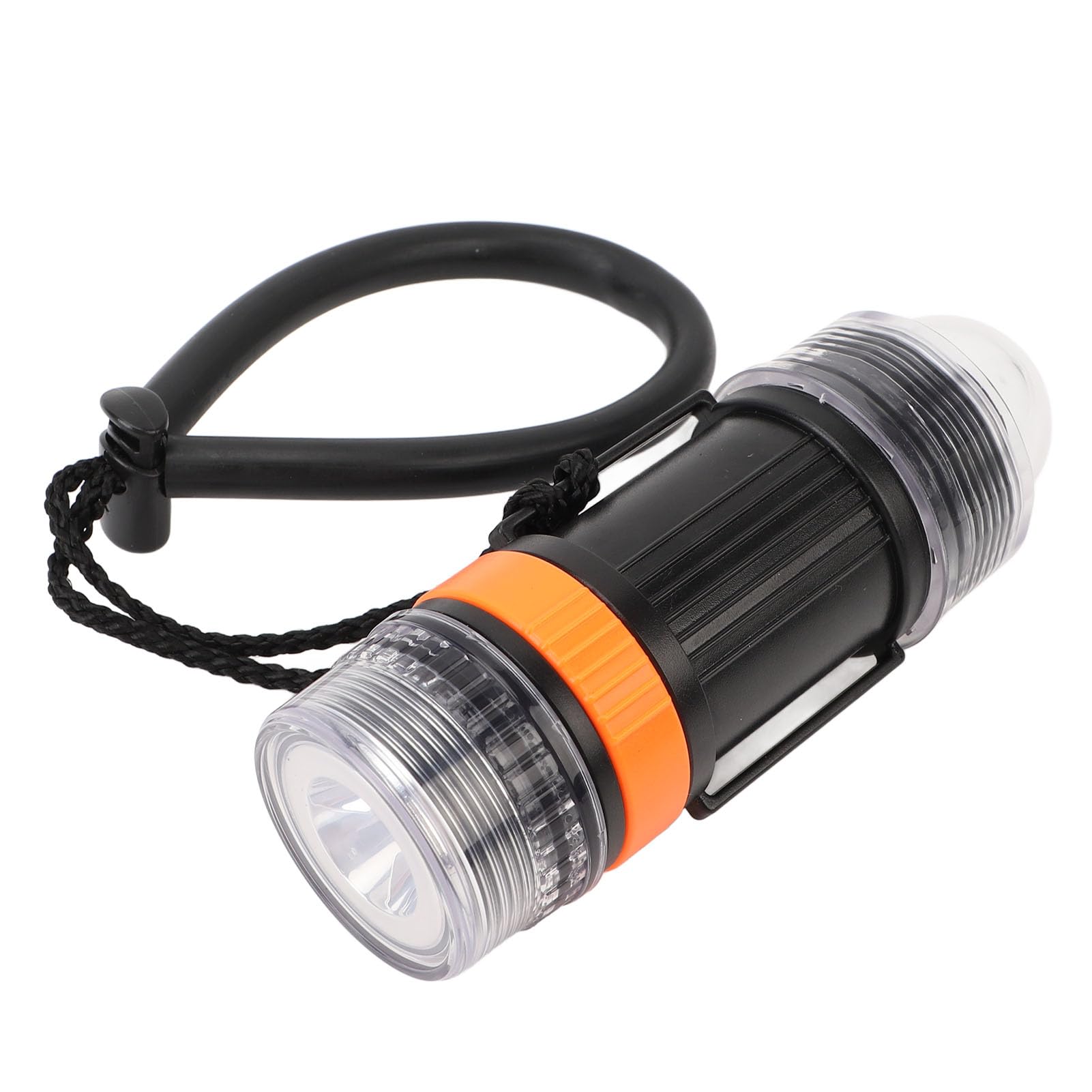 Luce LED ad alta luminosità, impermeabile, funzionamento a batteria, torcia per avventure subacquee, affidabile e portatile (BLACK)
