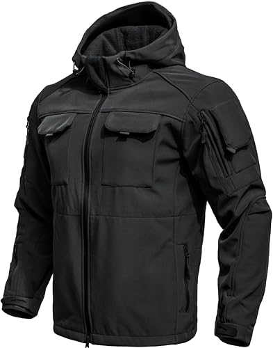 Zip Up Hoodies For Men Camo Tactical Softshell Jacket Men Splice Fleece Lined Ho