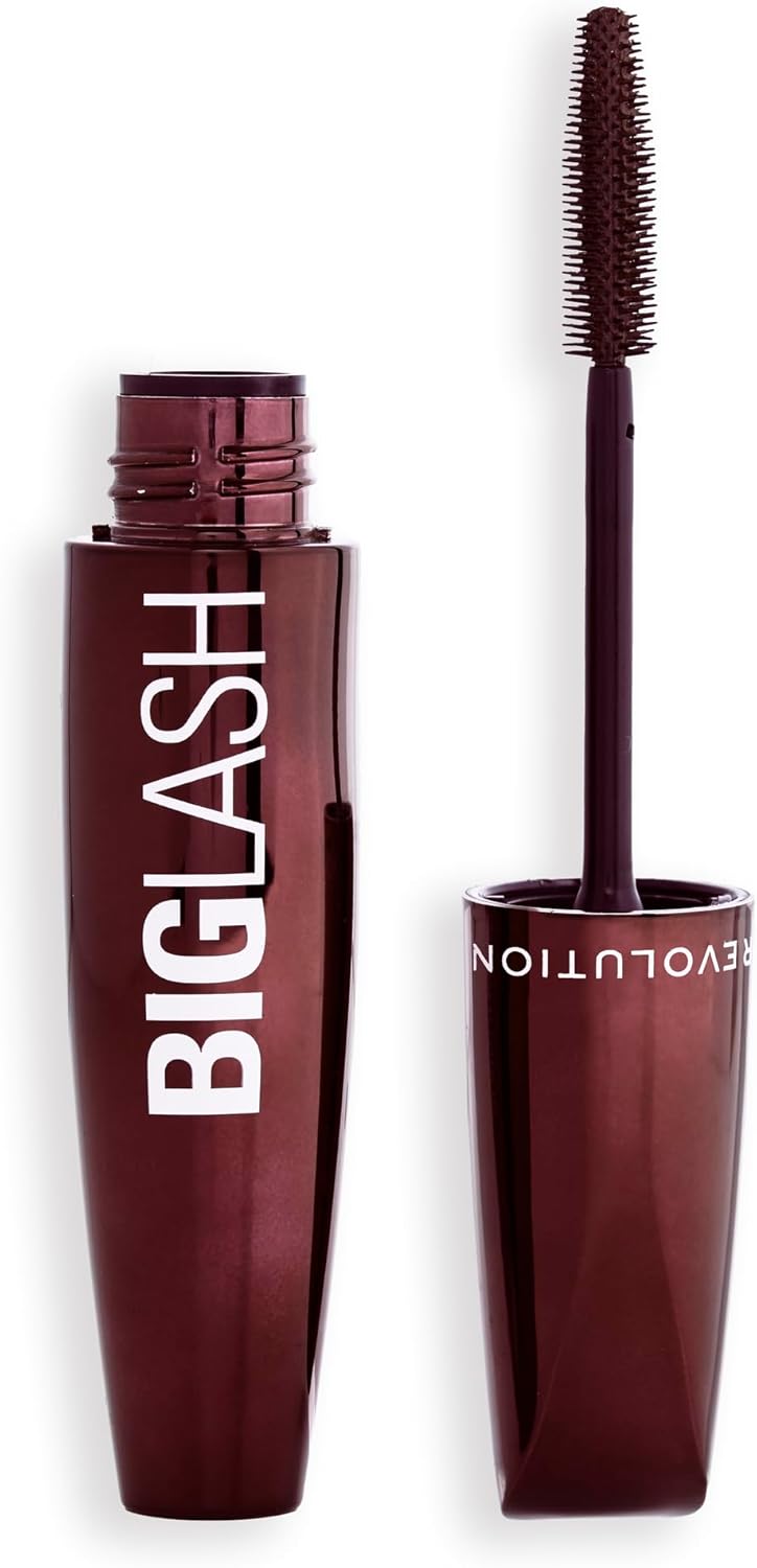 Revolution Beauty, Big Lash Volume Mascara, Volume & Verlengend, Lichtgewicht & Sneldrogend, Vegan & Dierproefvrij, Bruin Revolution Beauty, Big Lash Volume Mascara, Volume & Verlengend, Lichtgewicht & Sneldrogend, Vegan & Dierproefvrij, Bruin
