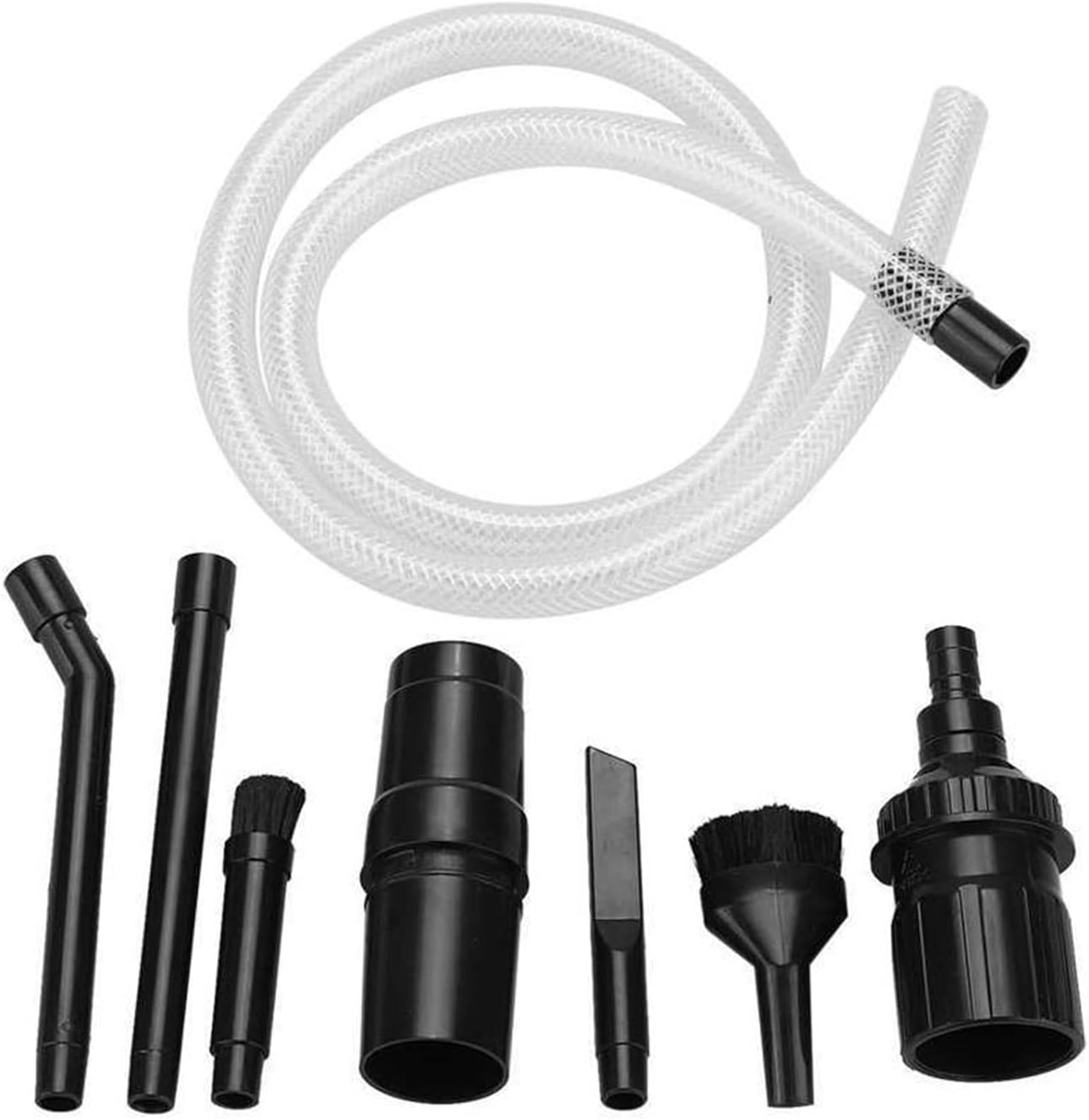 9Pcs Multifunction Car Interior Computer Keyboard Micro Cleaning Tool Kit Compatible with 28mm 32mm Universal Vacuum Cleaner Attachment