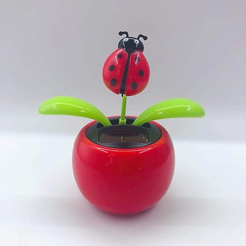 Decoración de tablero de instrumentos de coche de flores bailarinas solares rojas, divertidas macetas bailarinas con energía solar, adornos para