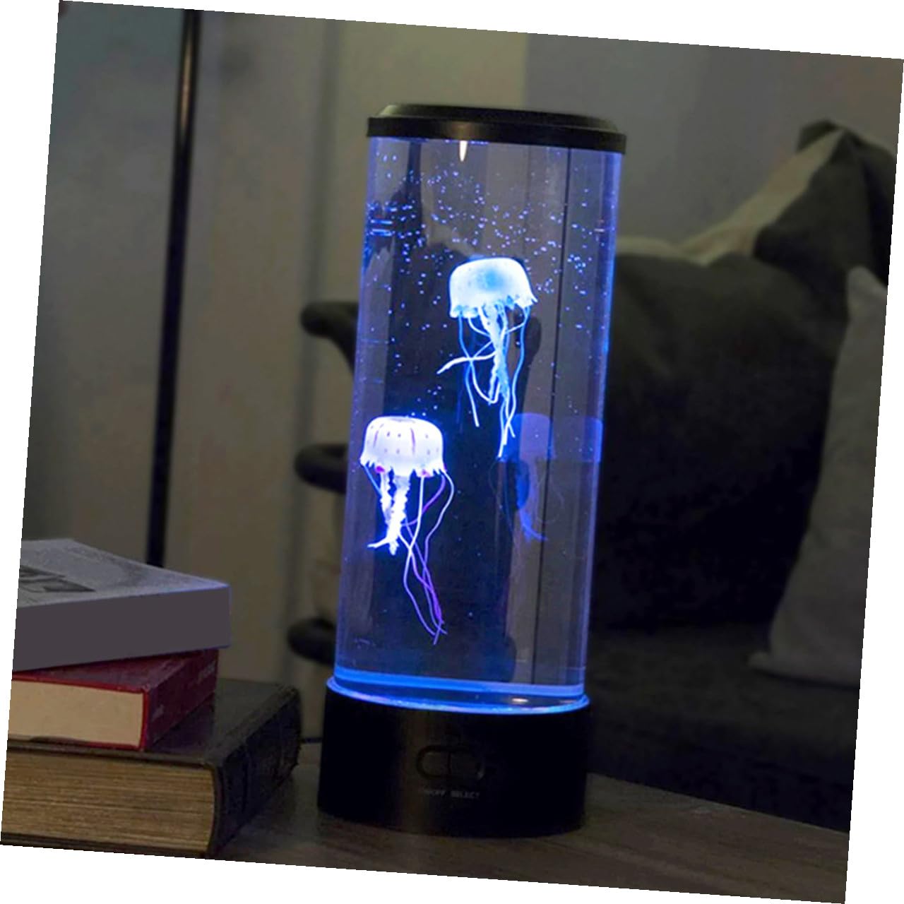 Lámpara de Noche Azul LED Medusa para Dormitorio y Salón