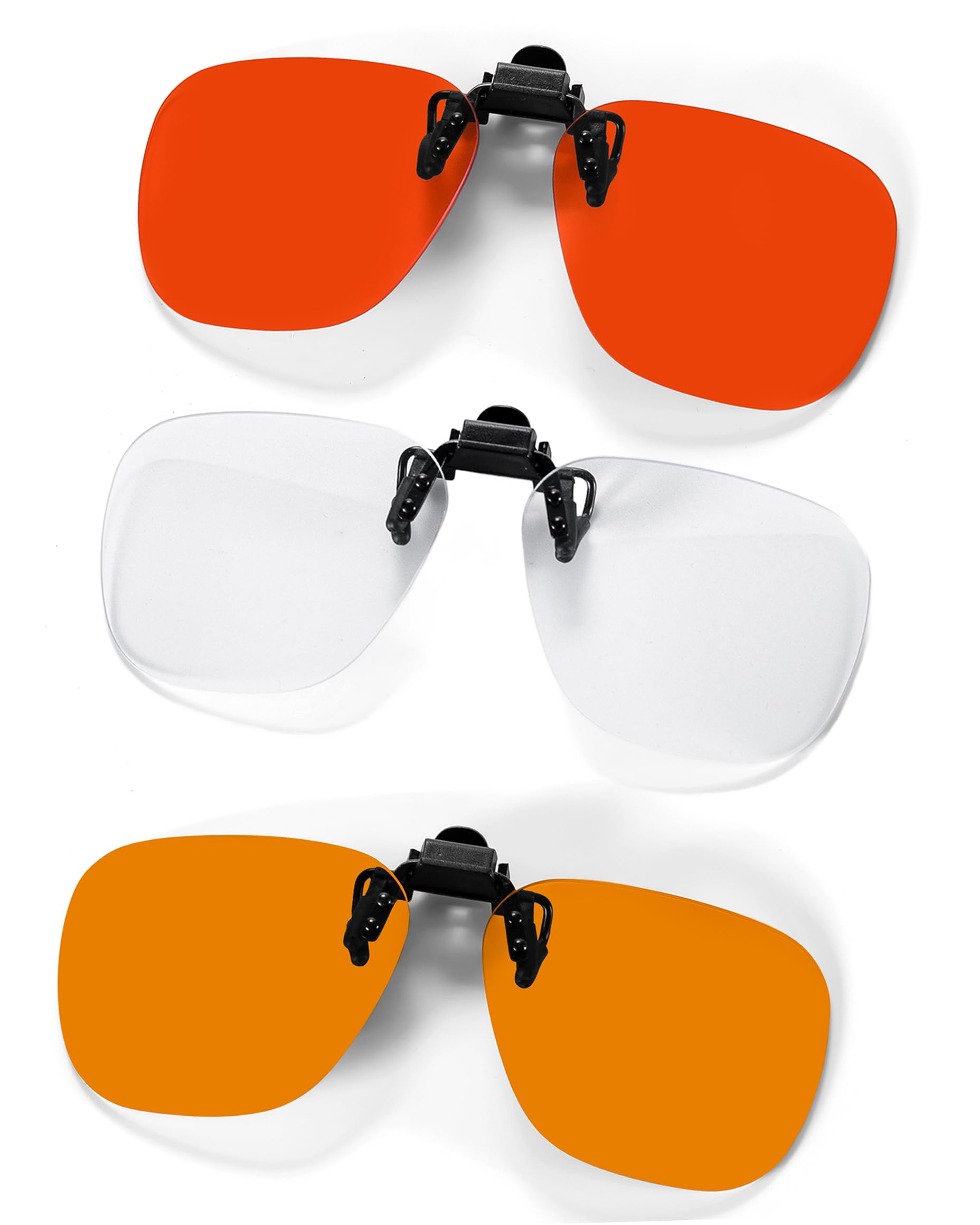 OptiCraft 3 Packs Clip On Blue Light Blocking Glasses