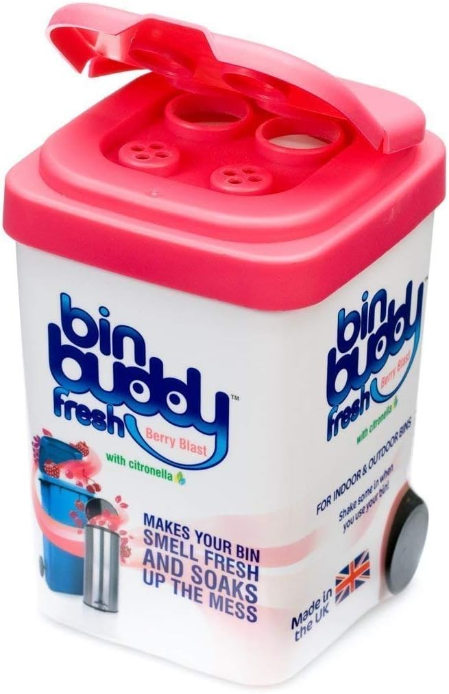 2 x BIN BUDDY BERRY BLAST WITH CITRONELLA WHEELIE BIN FRESHENER 450g