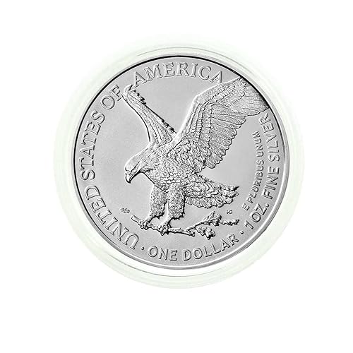 Miniatura 2 de 2024 American Silver Eagle .999 Fine Silver in Direct Fit Air Tite with our Certificate of Authenticity Dollar Uncirculated US Mint