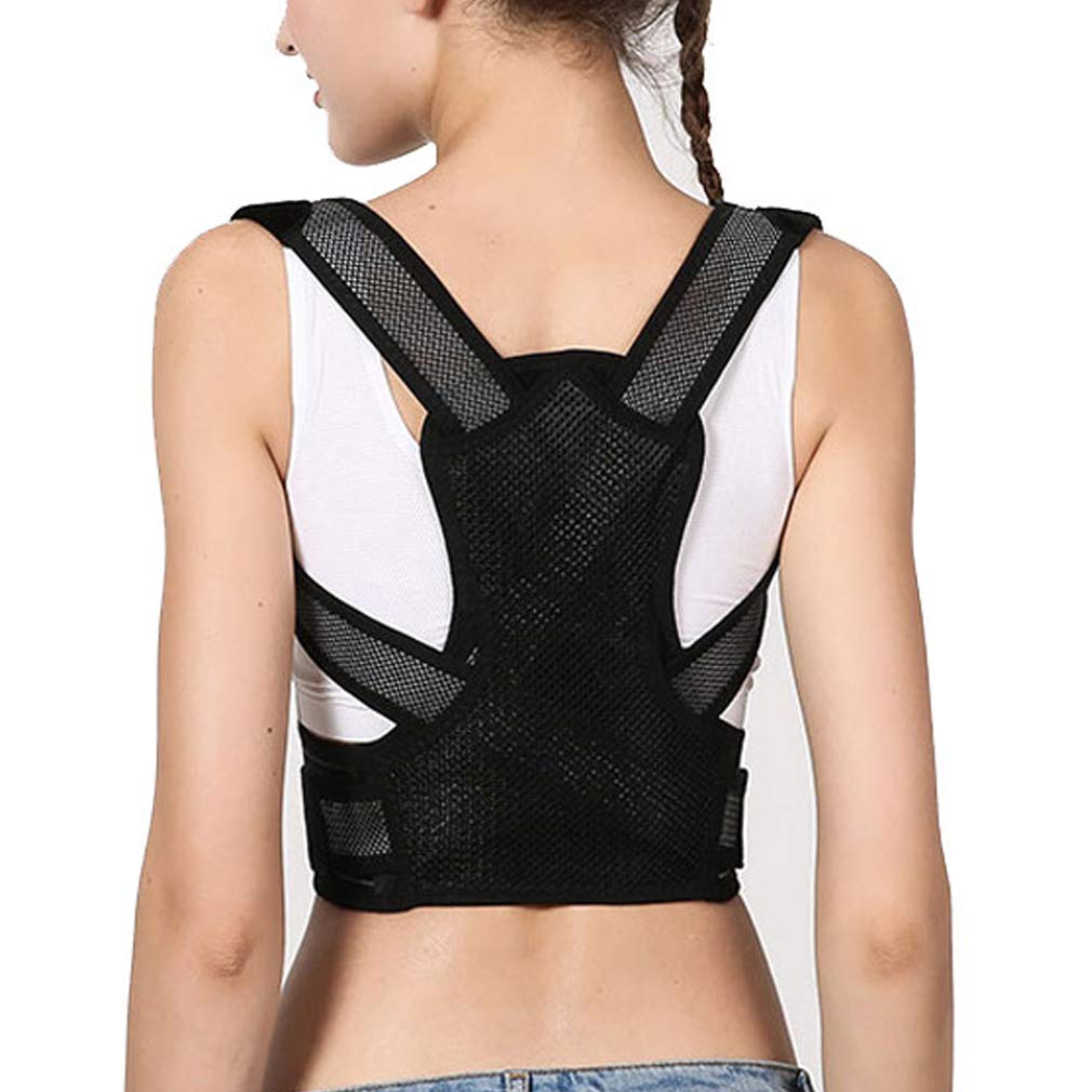 Bene Correttore Postura Uomo Donna, Fascia Posturale Spalle e Schiena Regolabile Supporto per Schiena Dritta e Raddrizza Spalle Migliora la Postura Unisex, L