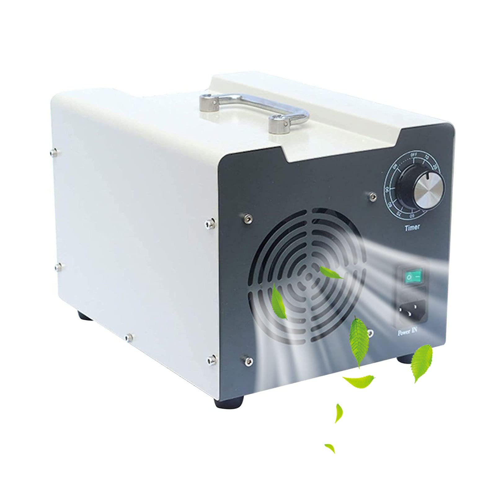 RDJSHOP Generador de Ozono Ozonizador Industrial Esterilizador Desodorizador Portátil para El Hogar con Temporizador Generadores de Ozono para Oficina, Fábrica, Hotel, Restaurante,White-20000mg/h