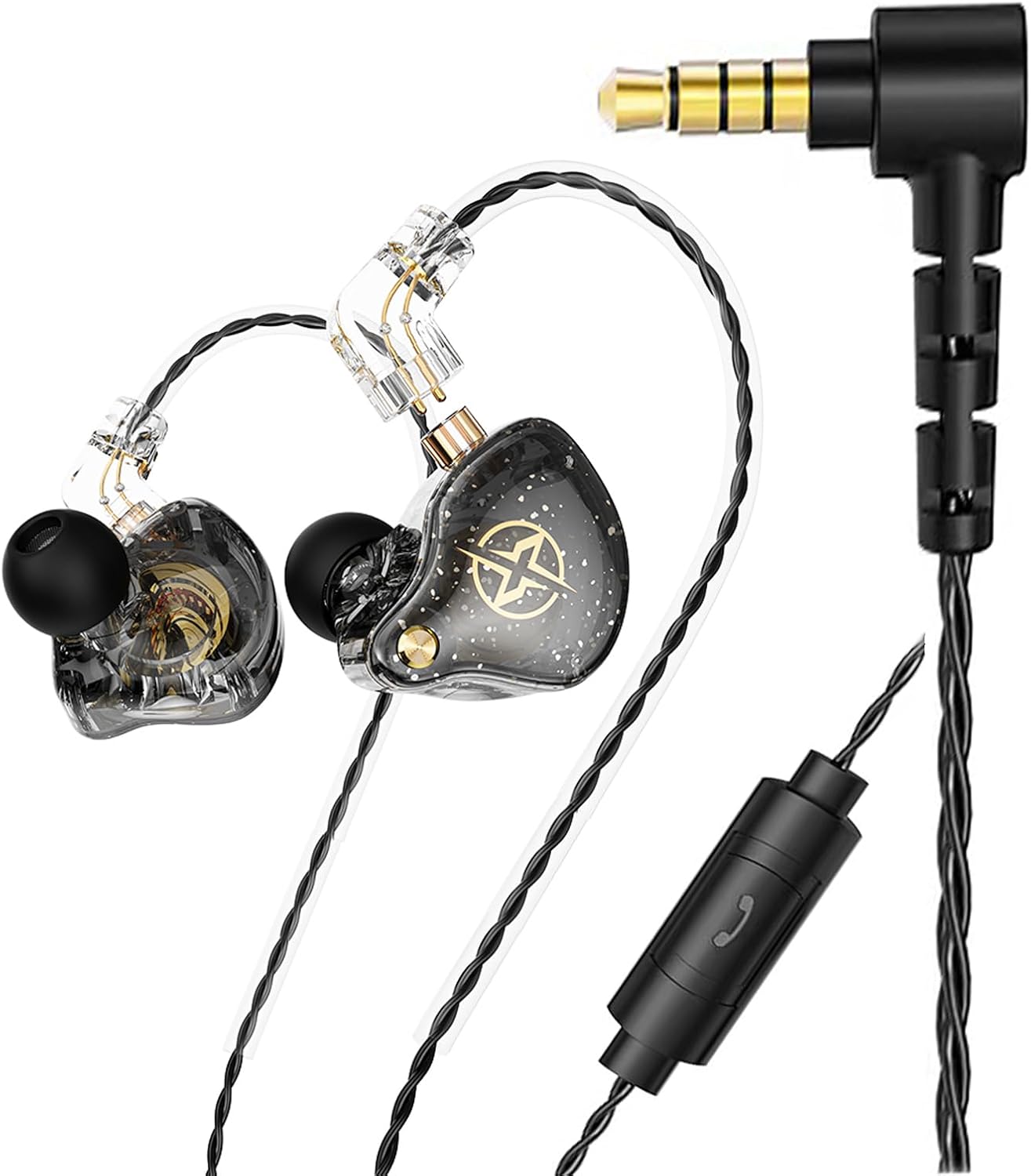 DX2 in Ear Earphone HiFi Earbud with New 10mm Composite Magnetic Dynamic Driver in Ear Monitor Earbuds with Detachable C Pin 0.75MM Cable(with Mic,White) … image 3