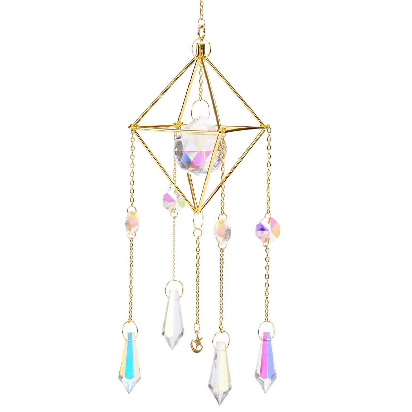 Kristall-Sonnenfänger Mit Doppelspirale - Dekorativ Für Garten & Fenster