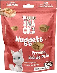 Snack Quatree Nuggets Para Gatos Bola de Pelo Sabor Salmão 150g