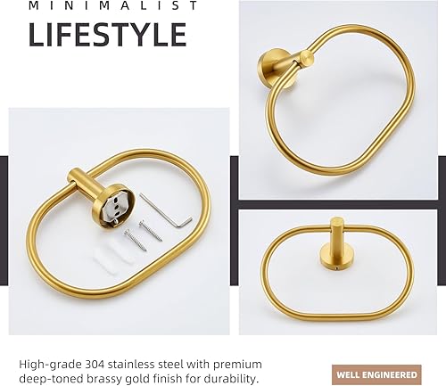 Miniatura 9 de Angle Simple SUS 304 - Toallero moderno de acero inoxidable para baño, toallero de mano montado en la pared