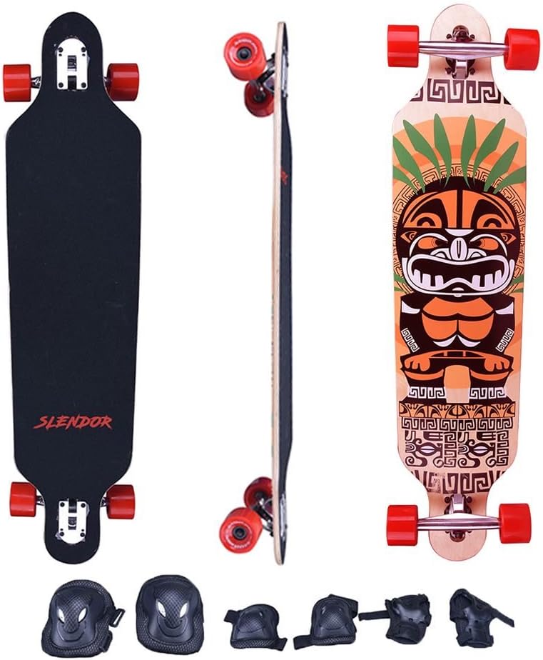 Slendor Maple Drop Through Longboard Complete Skateboard