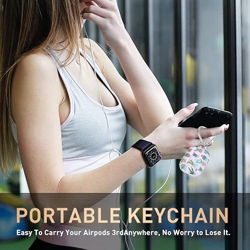 Miniatura 4 de Funda para Airpods Pro, linda funda protectora Olytop para Air Pods Pro, impresa, carcasa dura para mujeres y niñas, para Apple Airpods Pro. Funda