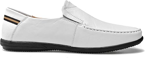 Miniatura 7 de Mocasines de cuero genuino de primera calidad para hombre, zapatos casuales sin cordones para conducir, mocasines para hombre, ligeros y