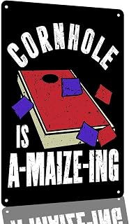 Cornhole Lawn Game Pun Metal Sign 8 x 12 Inch