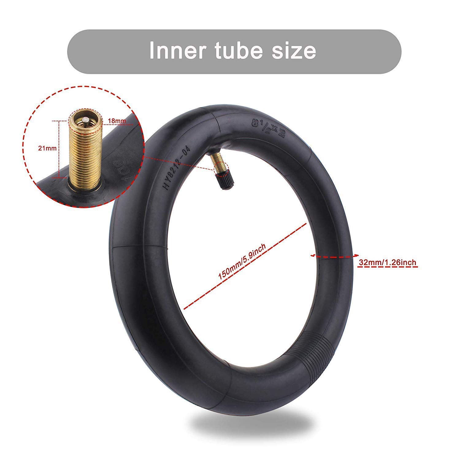 2 uds,Tubos Interiores para M365,Patinete eléctrico,neumático de monopatín,neumático de Repuesto inflado,8 1/2X2,Pieza de Repuesto,Accesorio