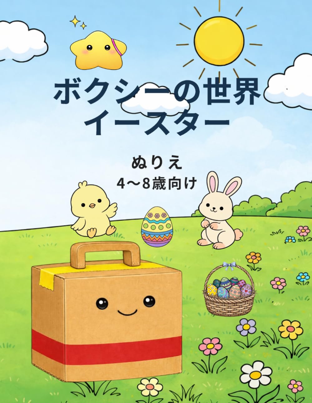 ボクシーの世界：イースター ぬりえ: 4〜8歳向け かんたんでかわいいぬりえブック (BOXY’S WORLD)