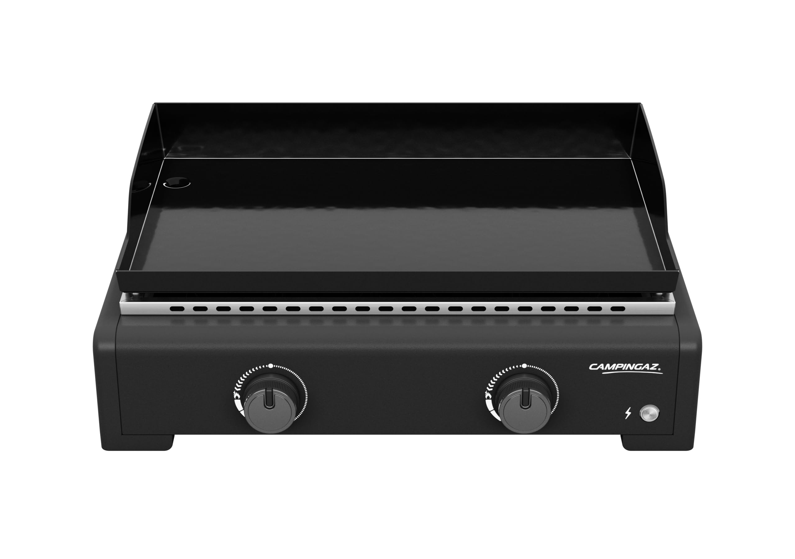 Campingaz Othello 2L Plancha Gas | Griglia da tavolo | Teppanyaki con piano cottura in acciaio smaltato | 2 bruciatori in acciaio con tecnologia BlueFlame per grigliate mediterranee, 6 KW