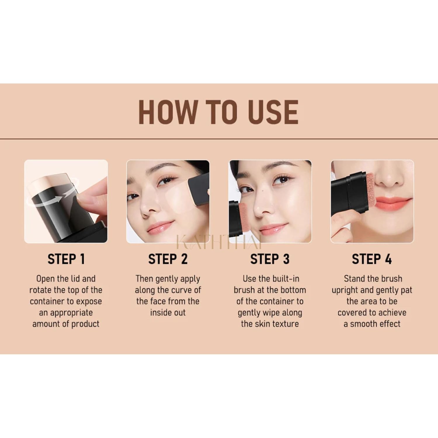化粧下地 Jiyong Buy Gon zona Color Changing Foundation Stick with Detachable Brush