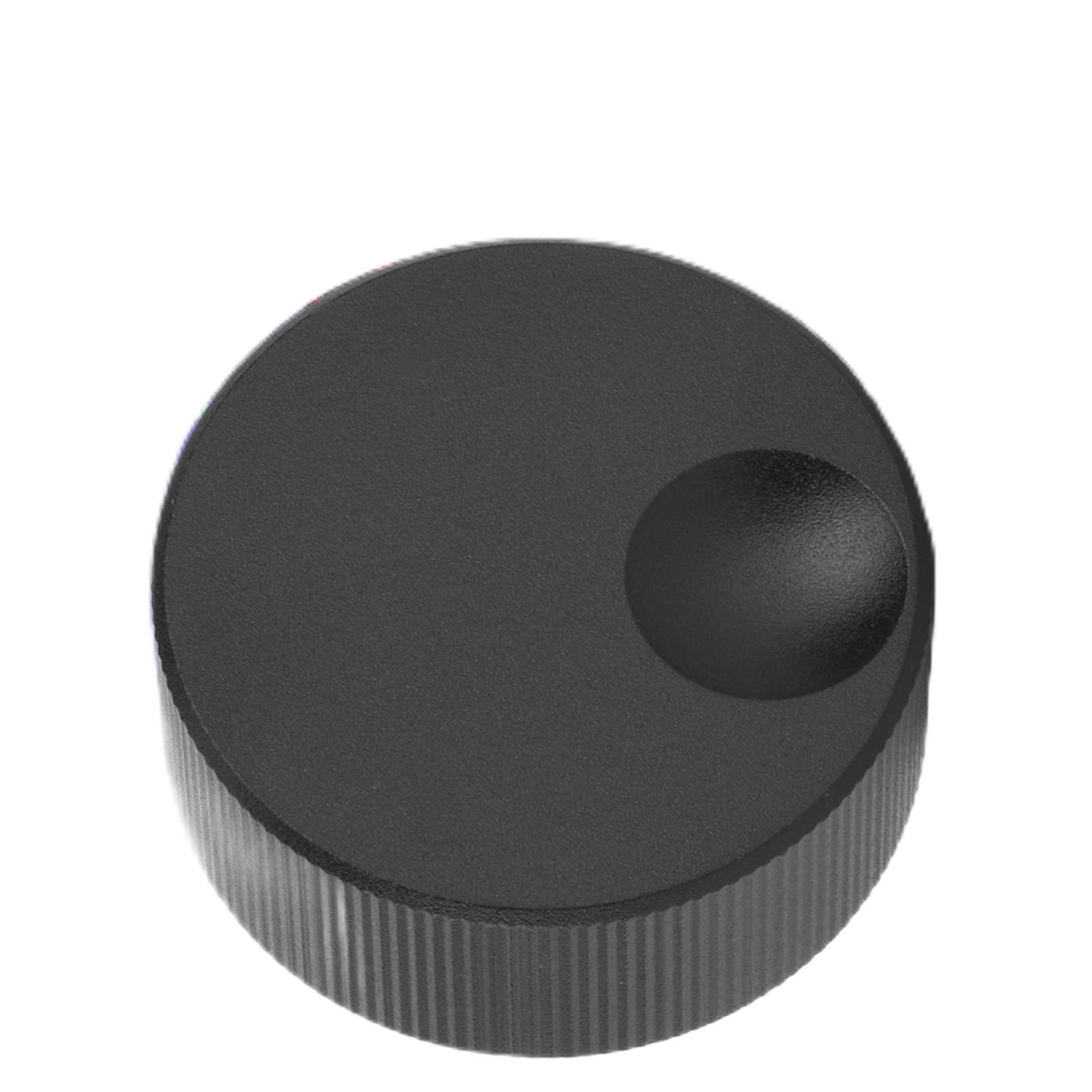 Volume Control Knob, Black Frosted Solid Aluminum Knob with Wrench for 6mm Potentiometer 32x13mm