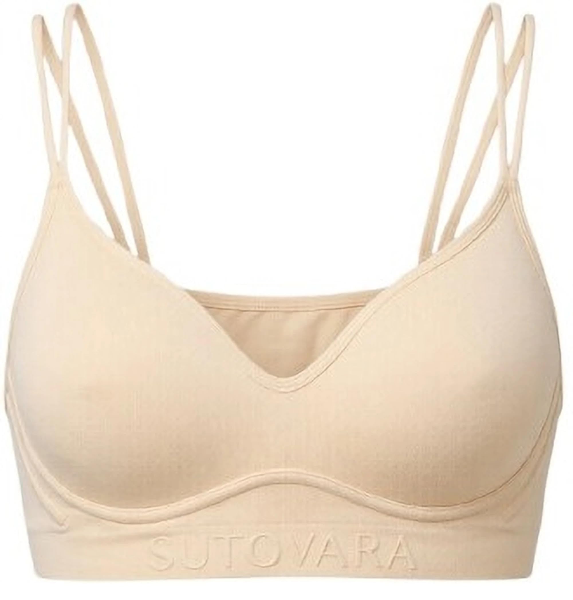 Women Lightly Padded Seamless Sports Bra/Bralette Top – Double Noodle Strap Cross Back-picture-18