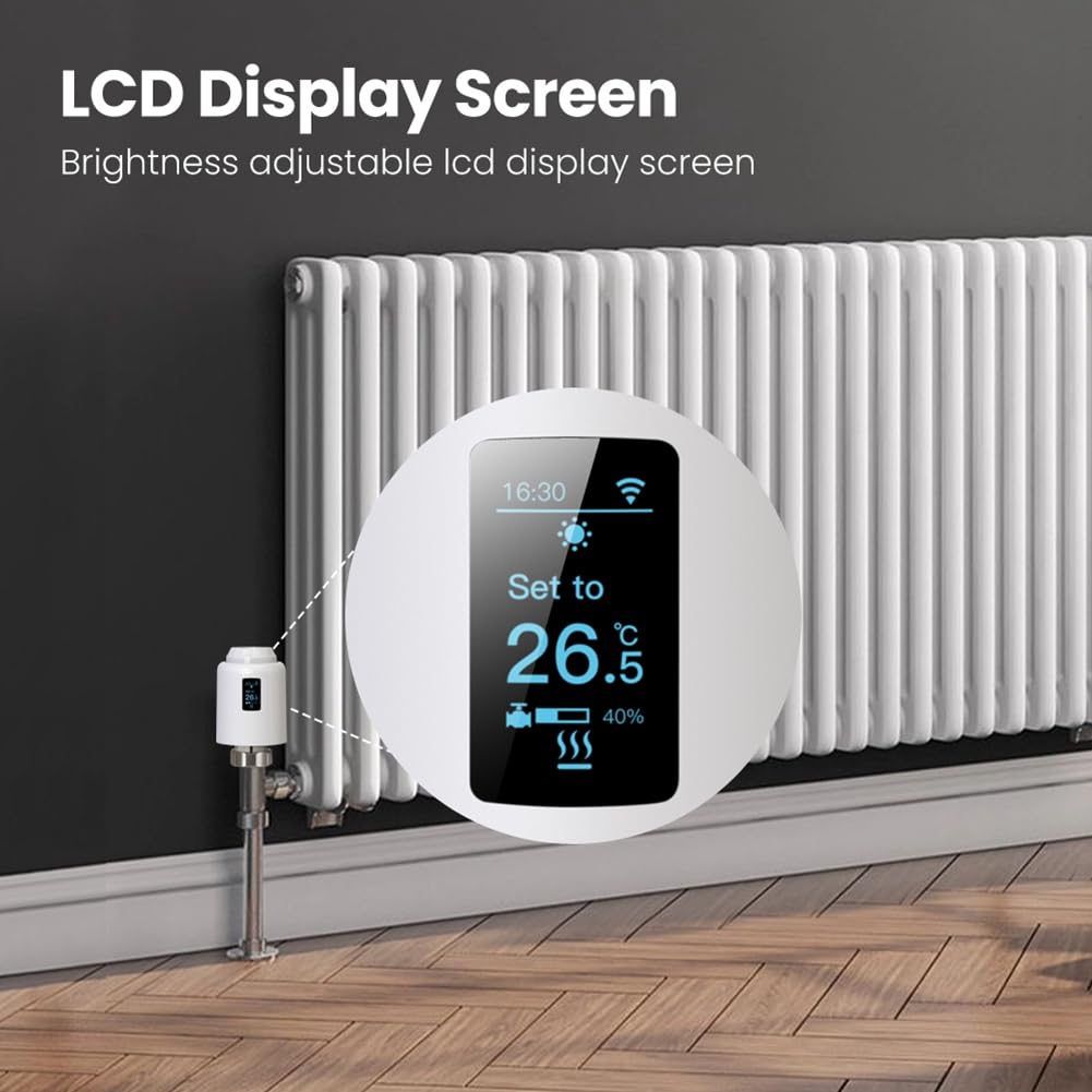 Zigbee 3.0 Tuya TRV Valvola Termostatica Intelligente per Radiatore Controller di Temperatura Programmabile WIFI per Alexa Home