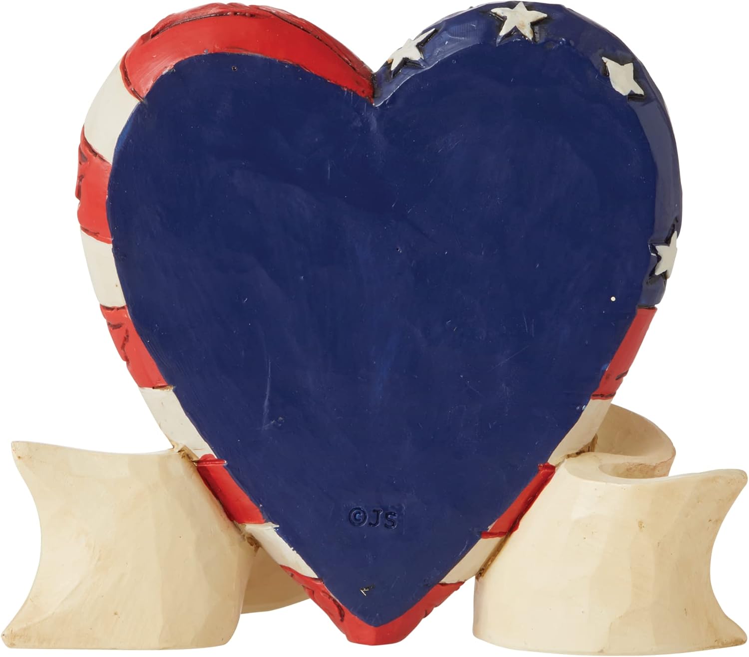 Enesco Jim Shore Heartwood Creek Patriotic America The Beautiful Heart Miniature Figurine, 3.35 Inch, Multicolor