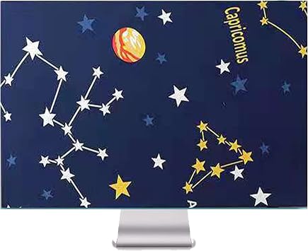 Monitor Dust Cover 26, 27, 28,29 in Anti-Static Dustproof Protective Cover for LCD/LED/HD Panel Case Computer Sleeve Compatible with PC, Desktop and TV Blue constellation,26-29inch